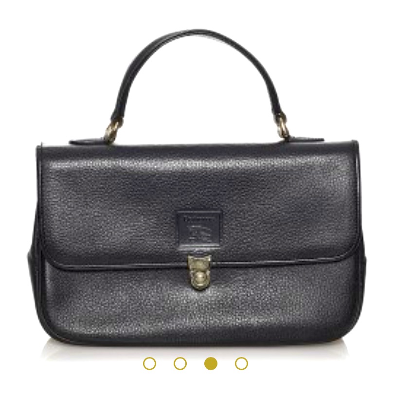 Authentic Vintage Burberry Leather Handbag